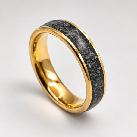 Gold Channel Ring for Ashes/Fur