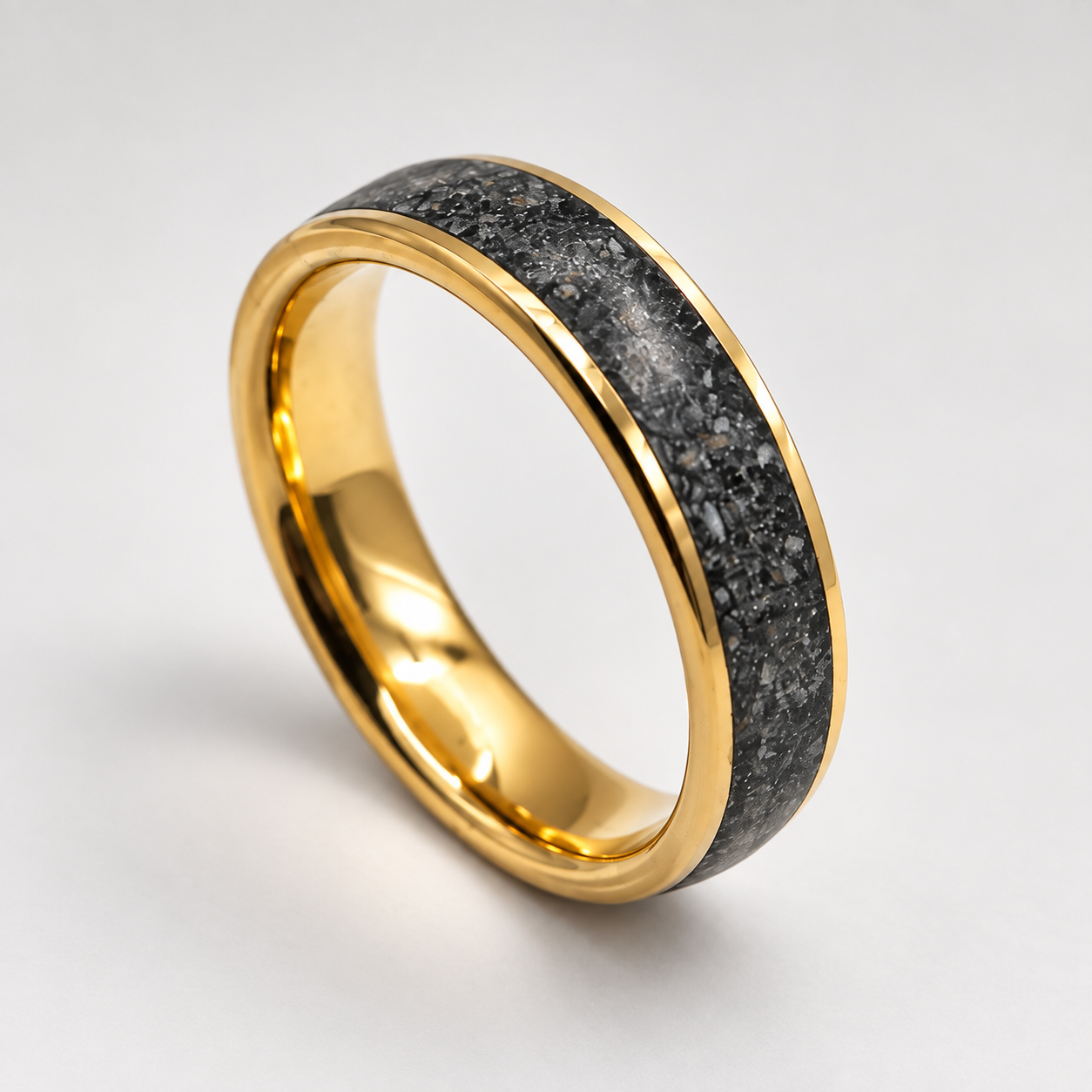 Gold Channel Ring for Ashes/Fur